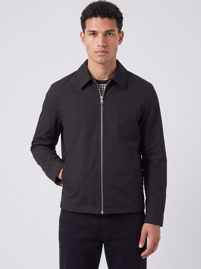 Men's Lightweight Harrington Jacket in Black