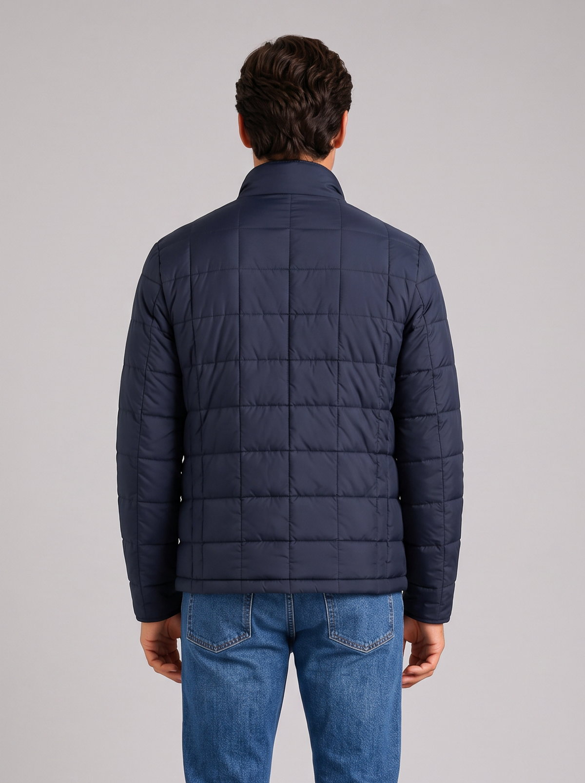 Men's Lightweight Padded Jacket – Collared Zip Up