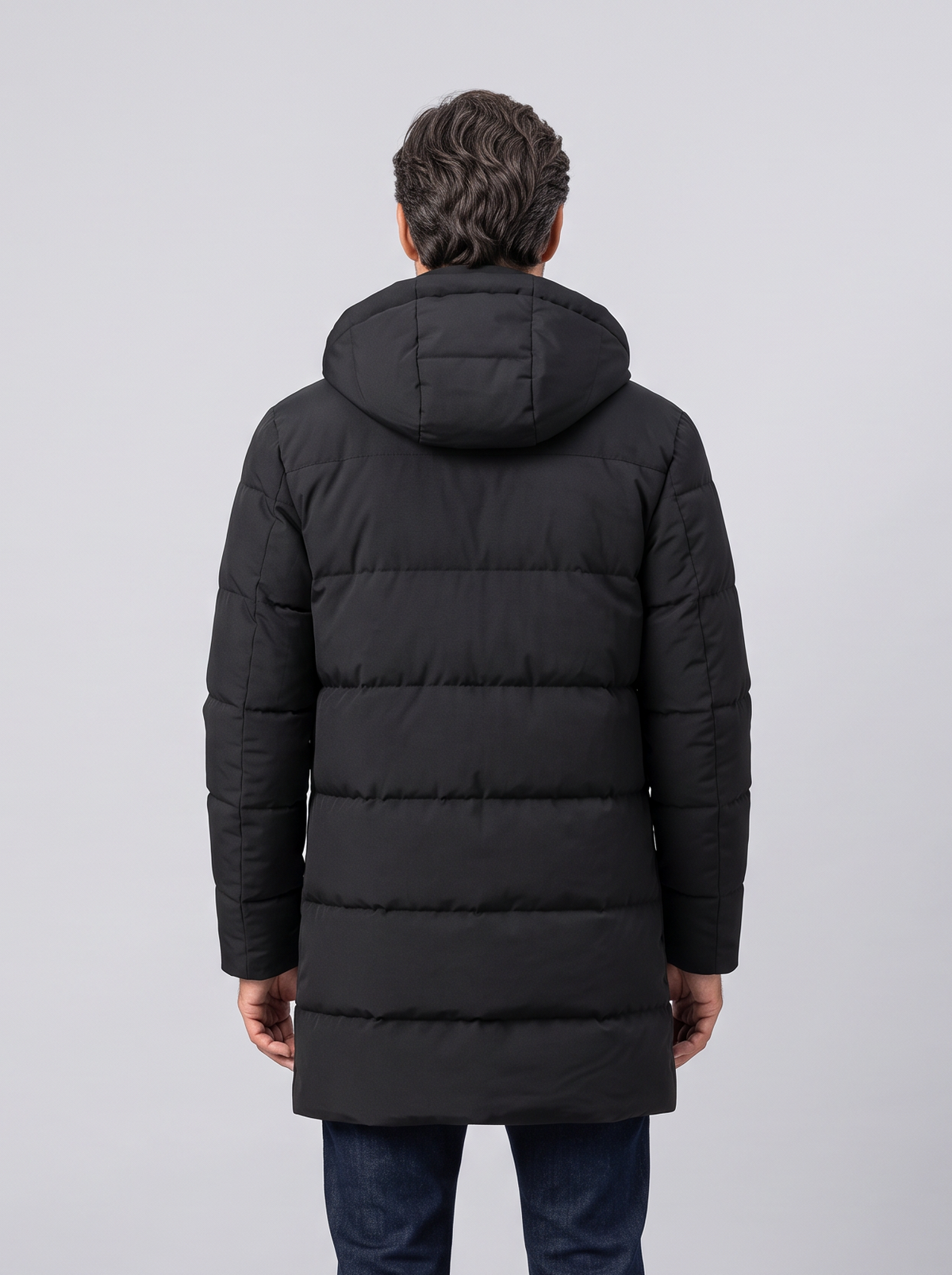 Men's Long Hooded Puffer Coat – Quilted Winter Parka