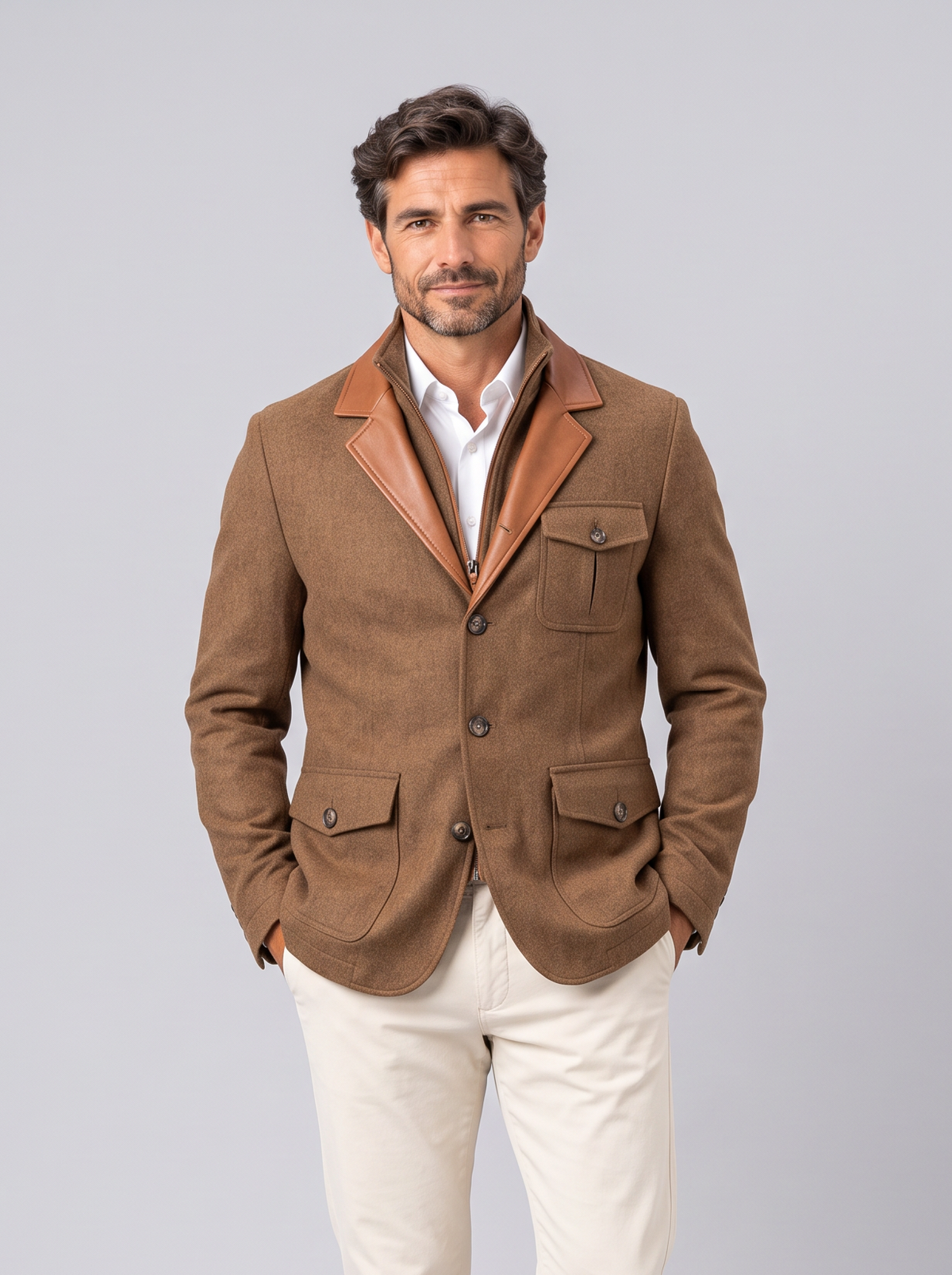 Men's Vintage Field Jacket – Button Front Autumn Coat