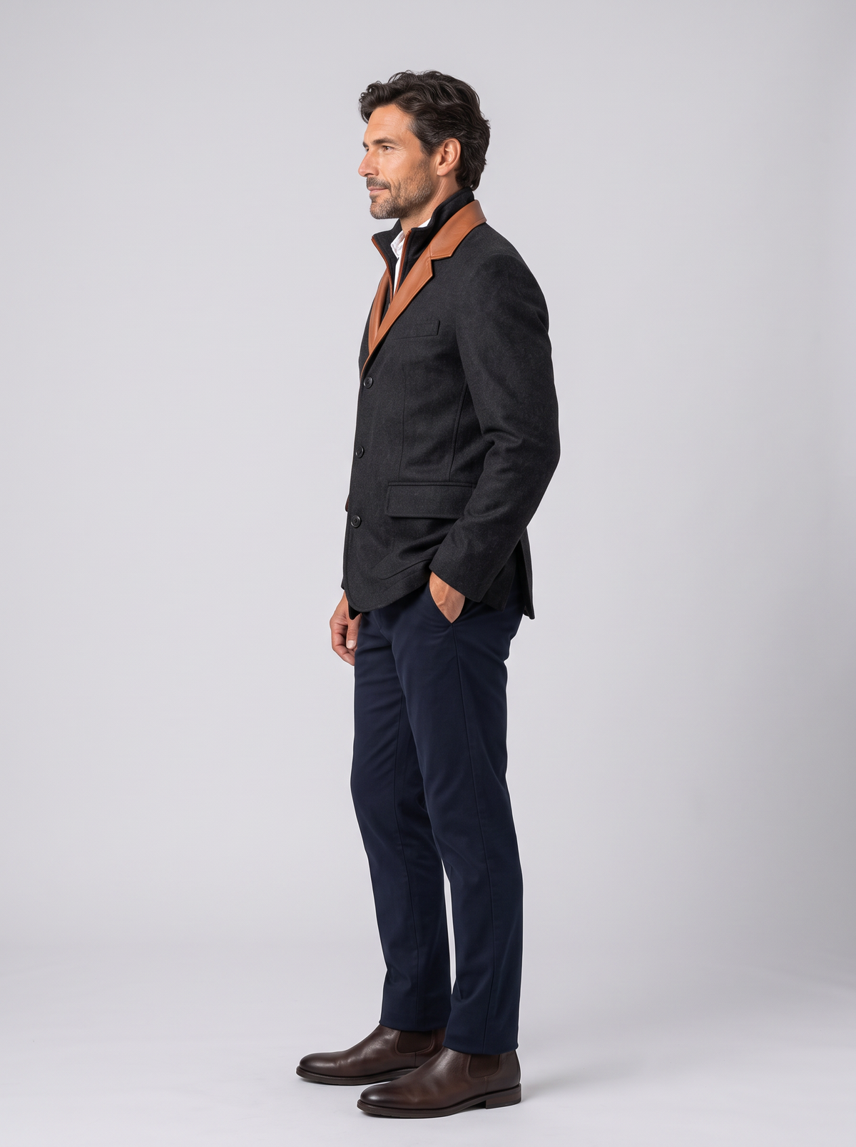 Men's Vintage Field Jacket – Button Front Autumn Coat