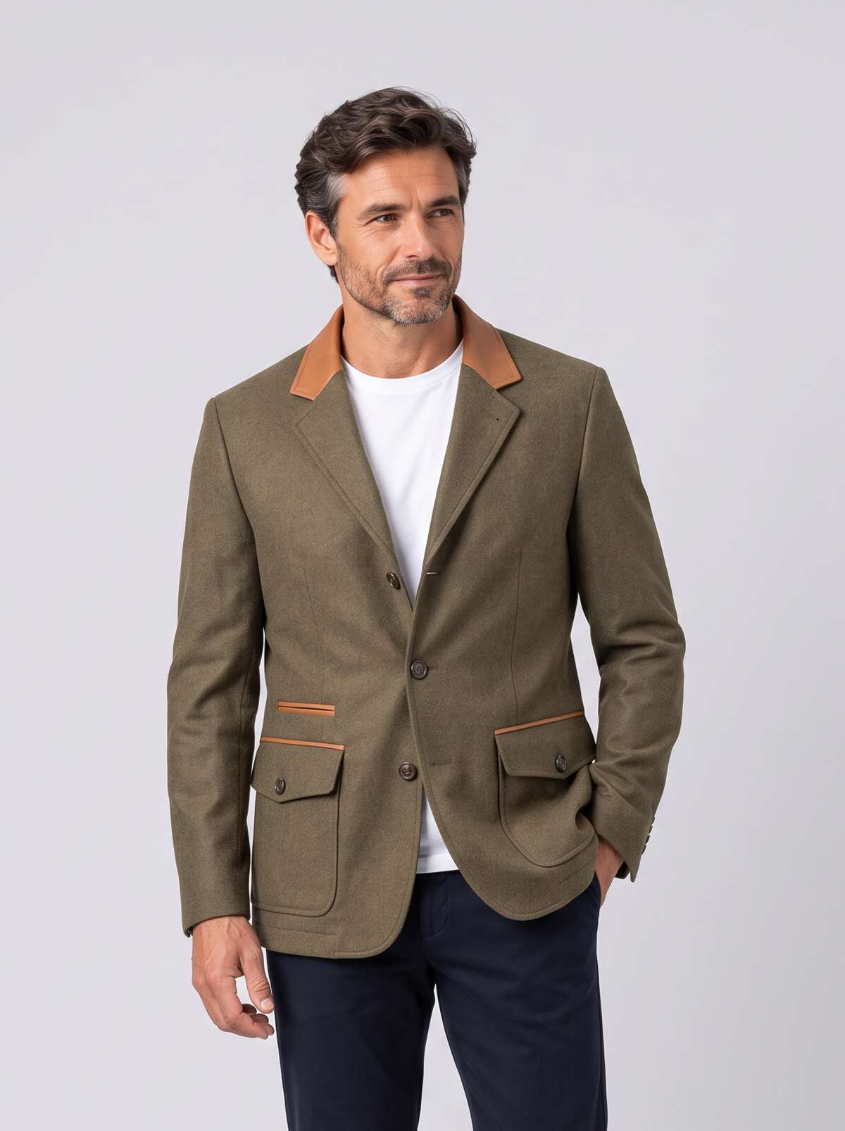 Men's Vintage Field Jacket – Button Front Autumn Coat