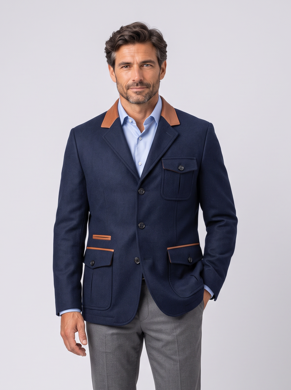 Men's Vintage Field Jacket – Button Front Autumn Coat