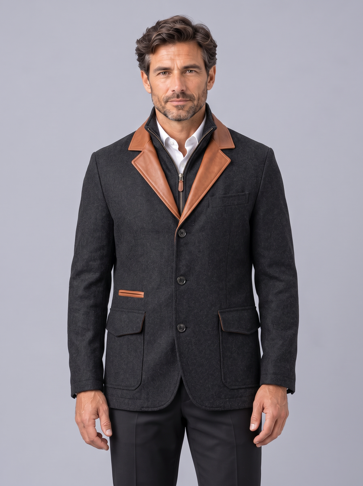 Men's Vintage Field Jacket – Button Front Autumn Coat
