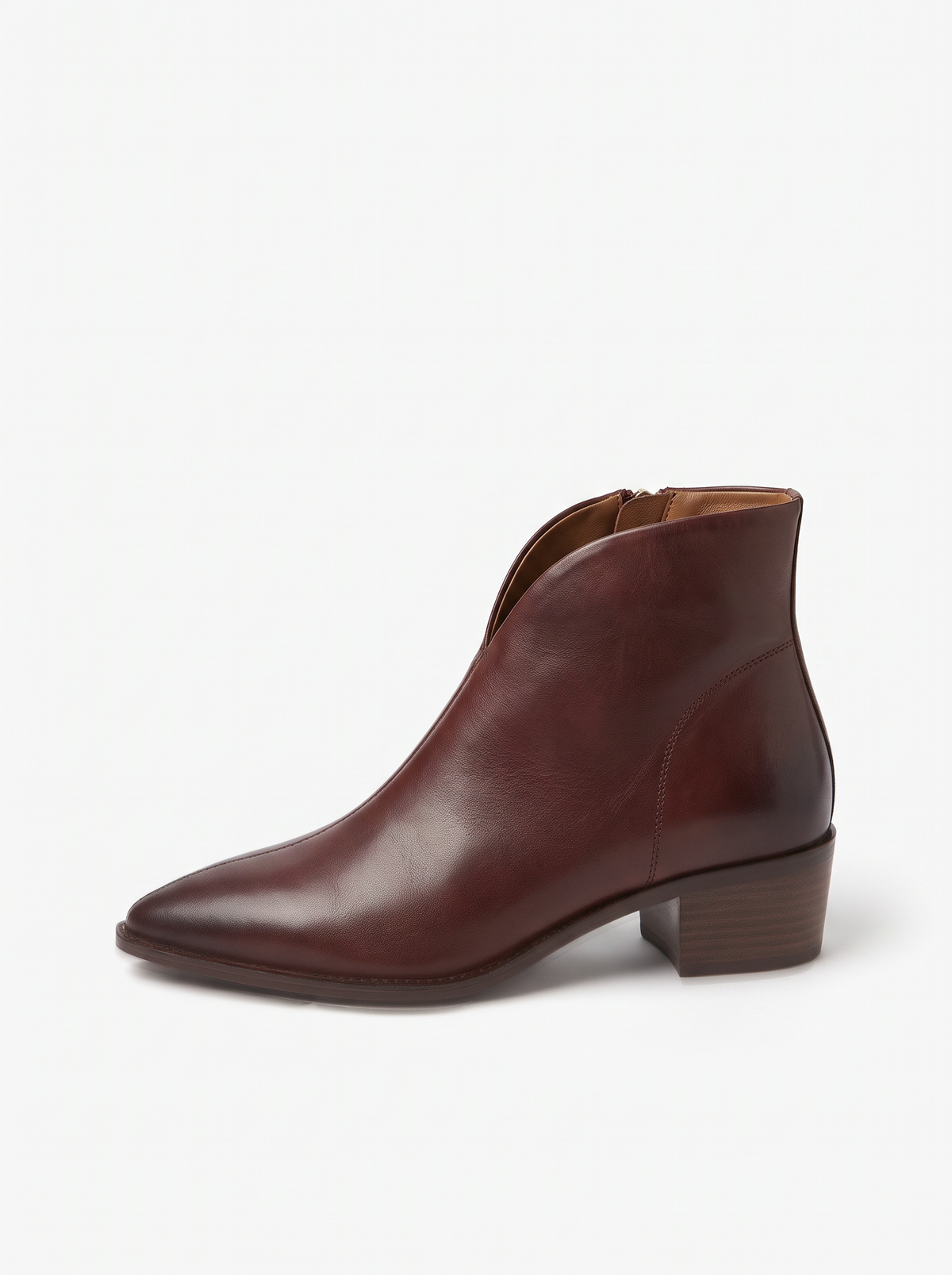 Women's Pointed Toe Ankle Boots – Low Block Heel