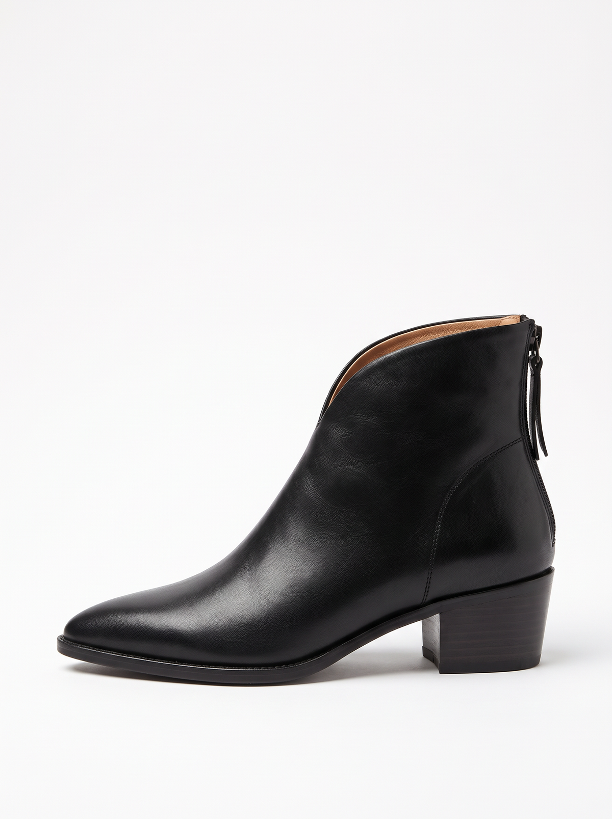Women's Pointed Toe Ankle Boots – Low Block Heel