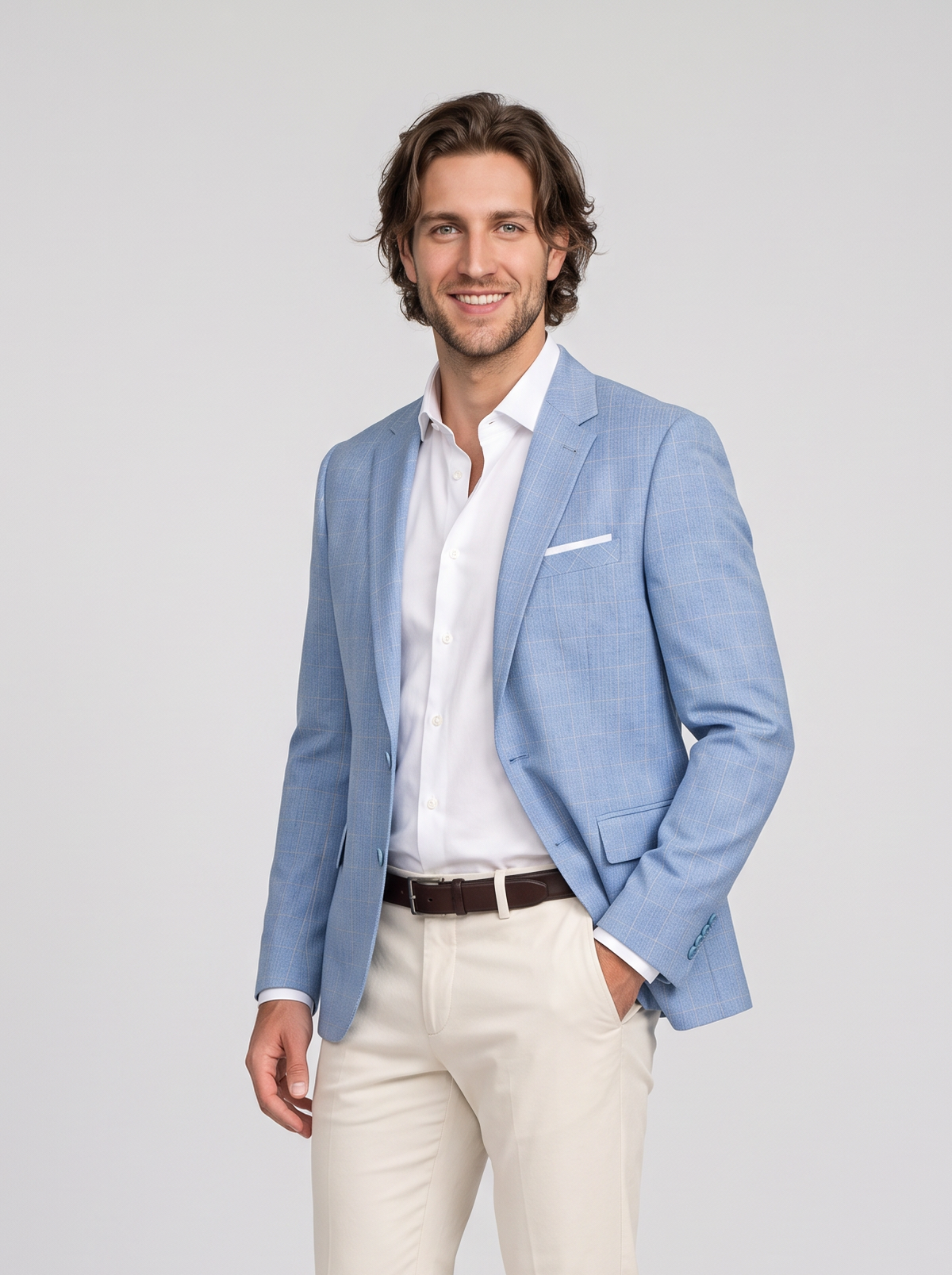 Men's Tailored Windowpane Blazer – Smart Tailored Jacket – Covert Club product image 5