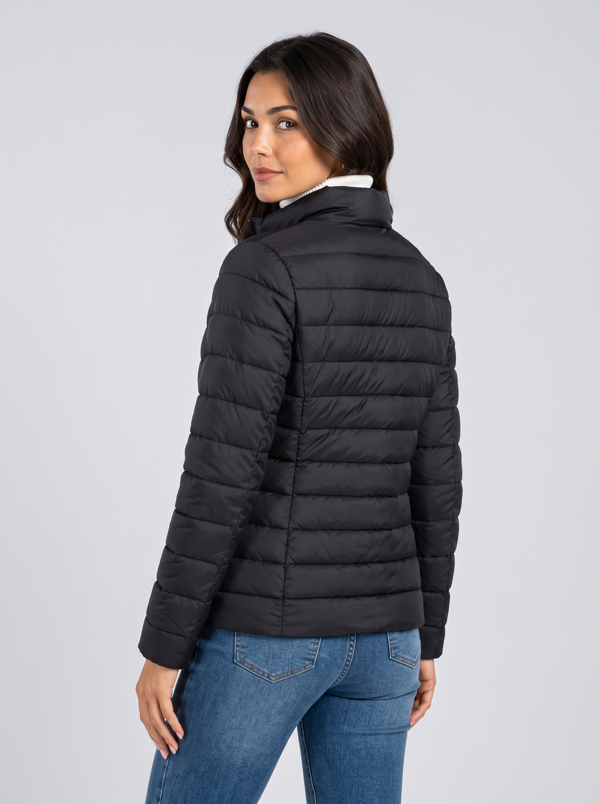 Women's Lightweight Puffer Jacket – Stand Collar Quilted Zip Jacket – Covert Club product image 2