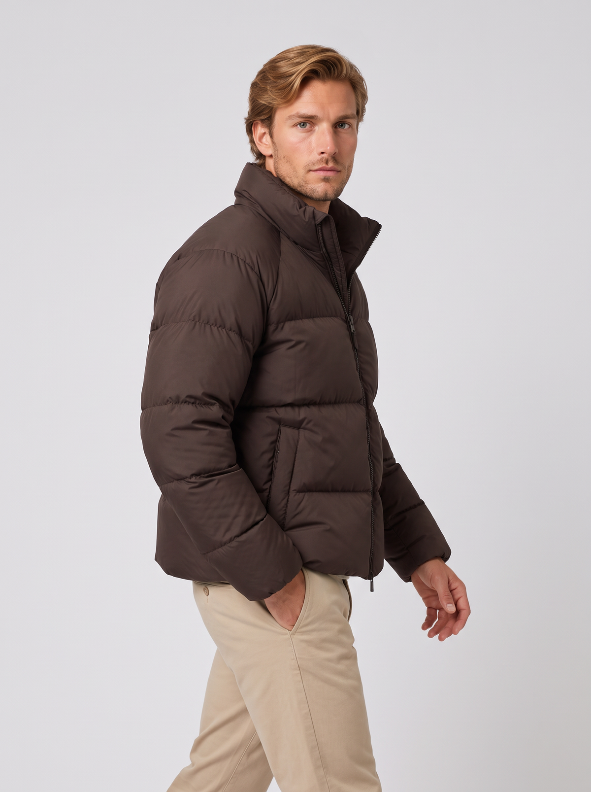 Men's Short Puffer Jacket – Lightweight Insulated Winter Coat – Covert Club product image 3