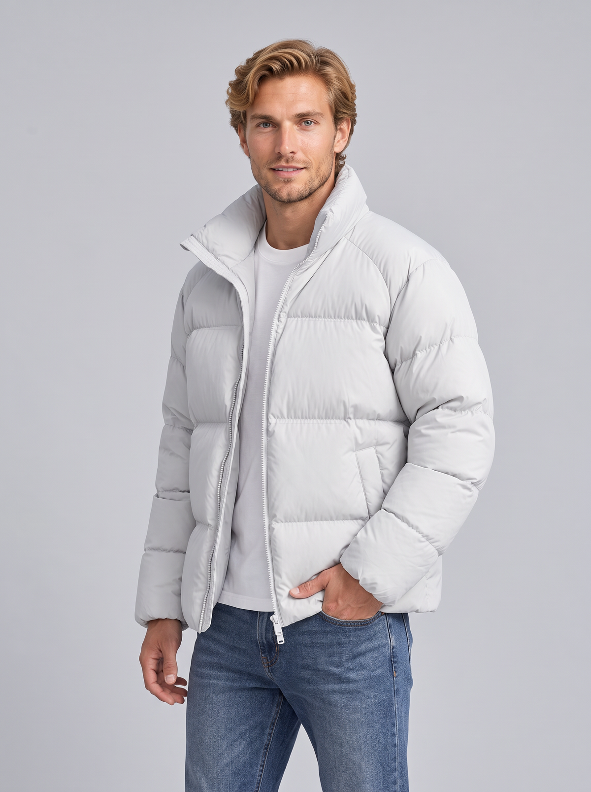 Men's Short Puffer Jacket – Lightweight Insulated Winter Coat – Covert Club product image 6