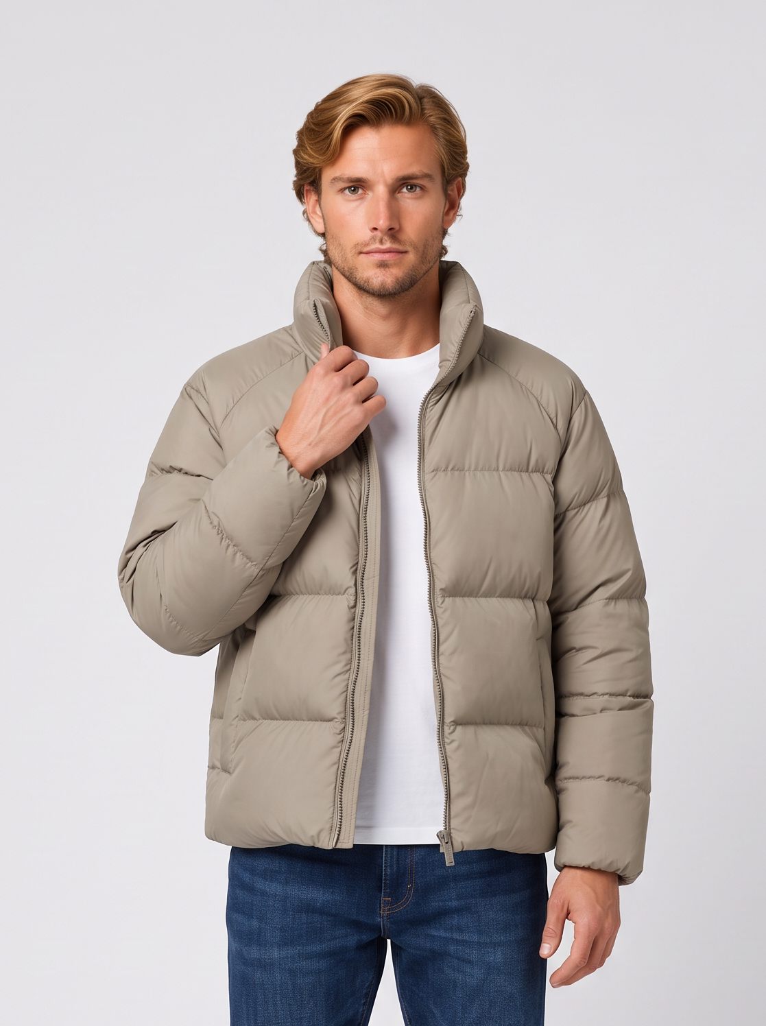 Men's Short Puffer Jacket – Lightweight Insulated Winter Coat – Covert Club product image 9