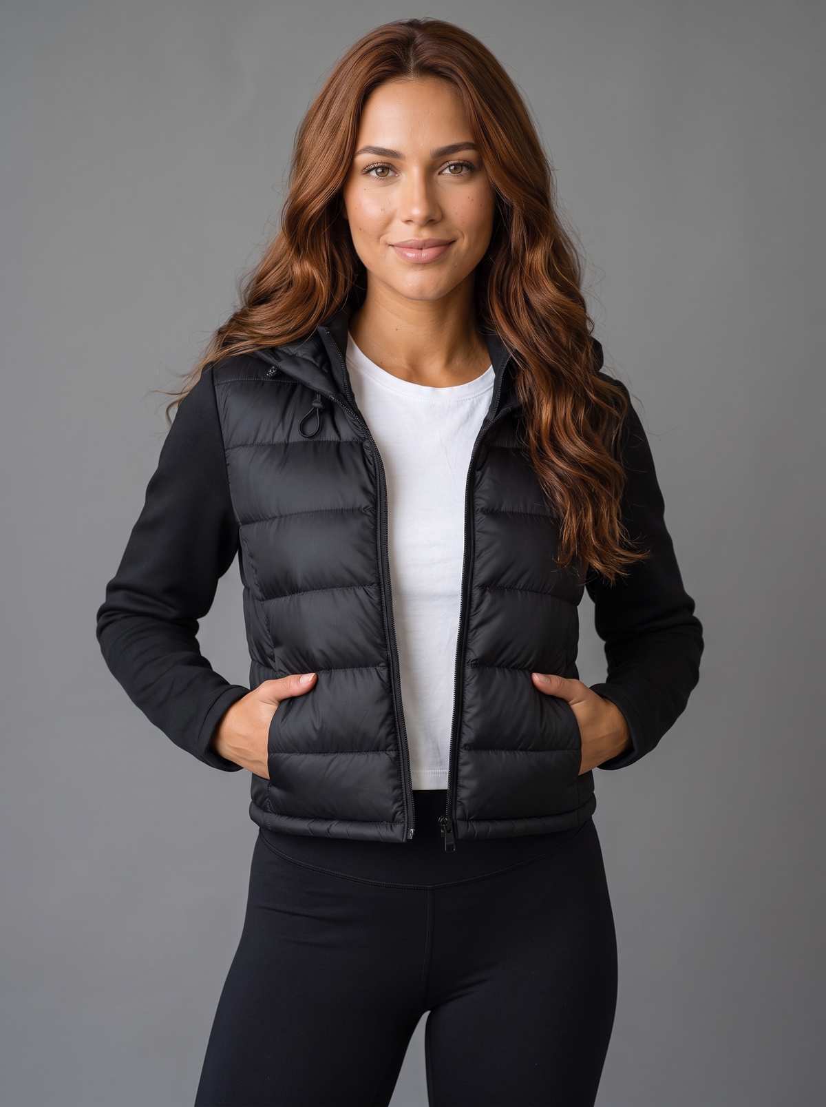 Women's Cropped Hooded Puffer Jacket – Lightweight Zip-Up Quilted Coat – Covert Club product image 1