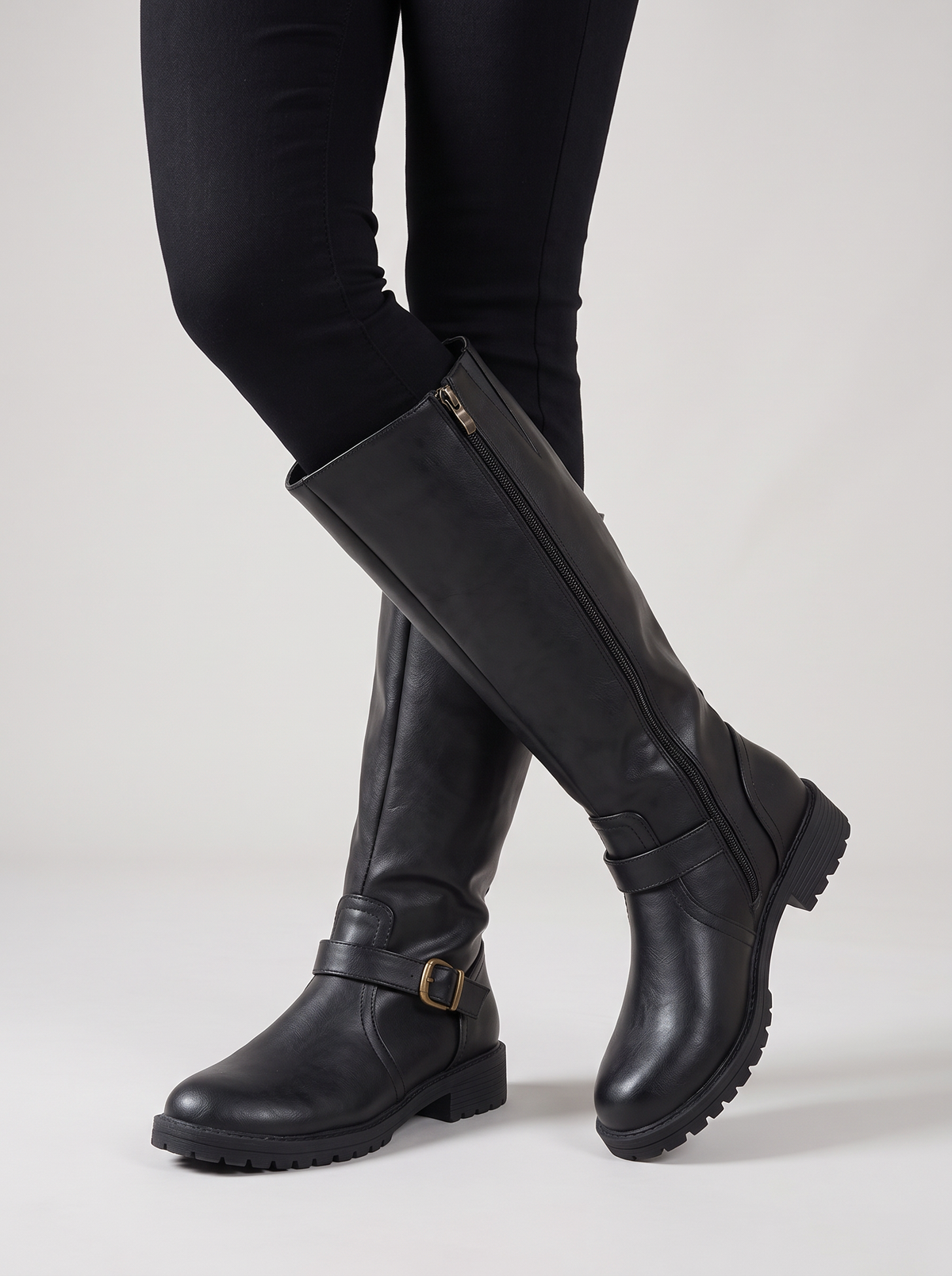 Women's Heeled Boots – Retro Low Heel Brown Boots, Comfortable Everyday Fit – Covert Club product photo 6