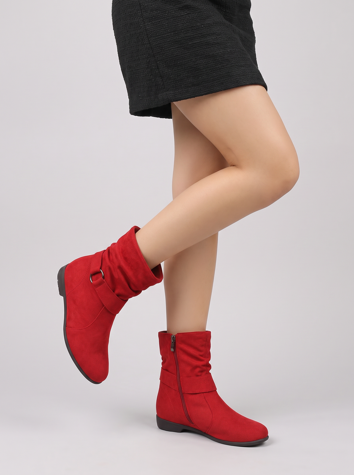 Women's Ankle Boots – Soft Slouch Wedge Boots with Side Zip – Covert Club product photo 9