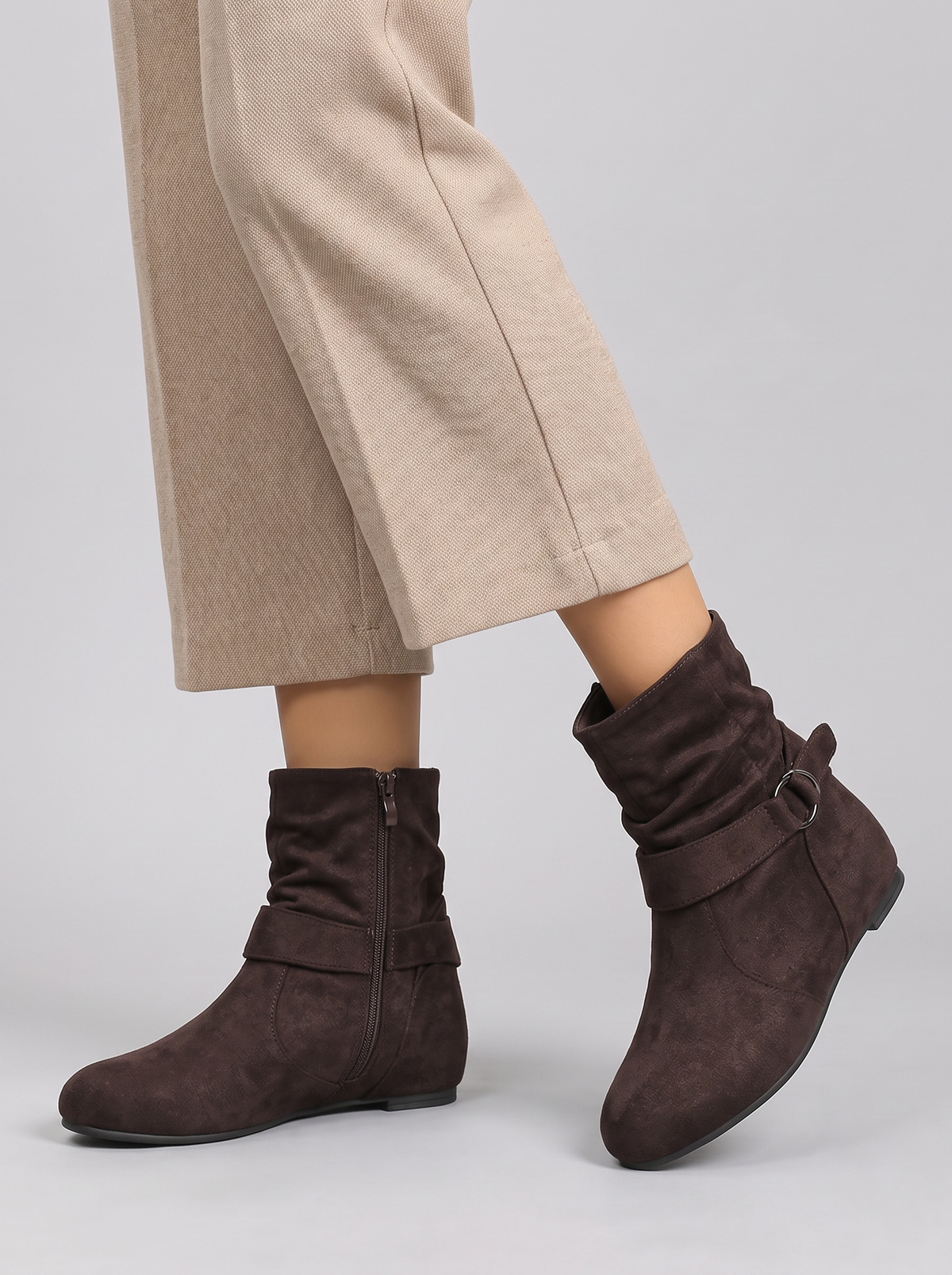Women's Ankle Boots – Soft Slouch Wedge Boots with Side Zip – Covert Club product photo 8