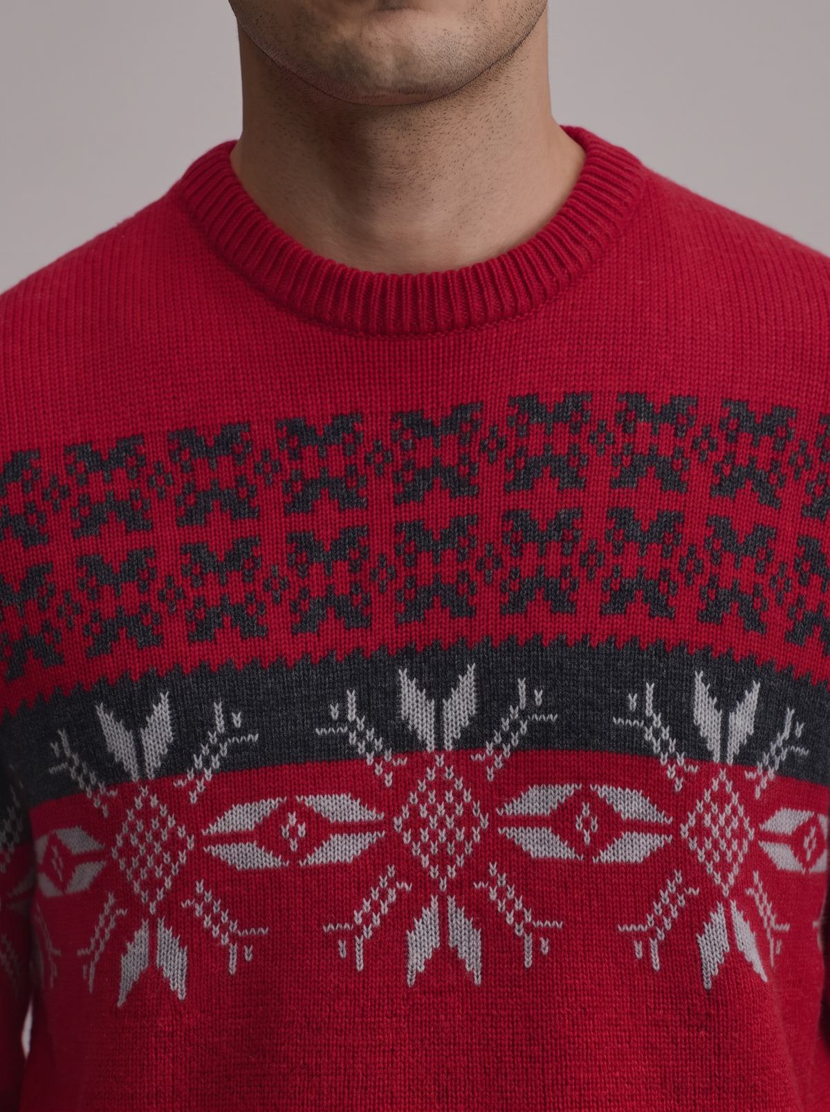 Men's Fair Isle Christmas Jumper – Crew Neck Knit
