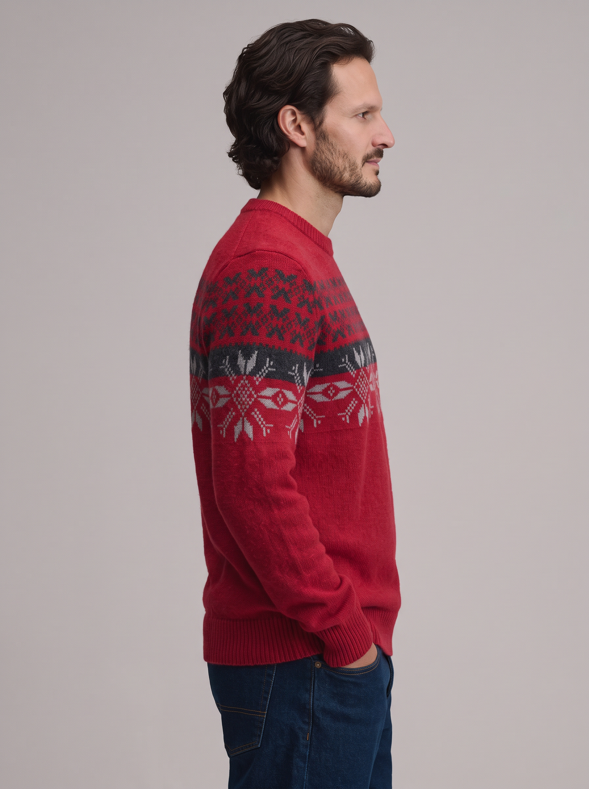 Men's Fair Isle Christmas Jumper – Crew Neck Knit