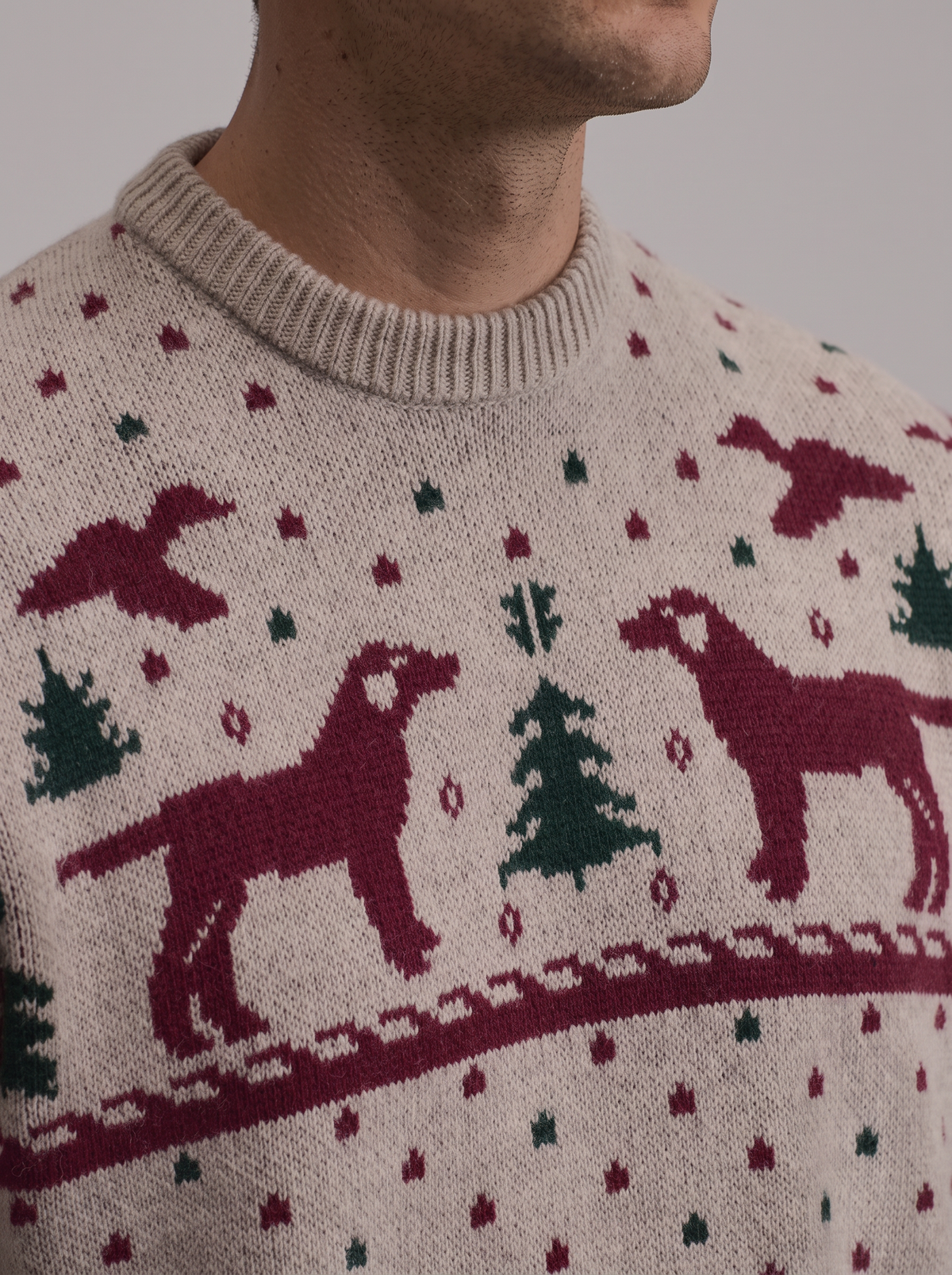 Men's Dog Pattern Christmas Jumper – Fair Isle Knit