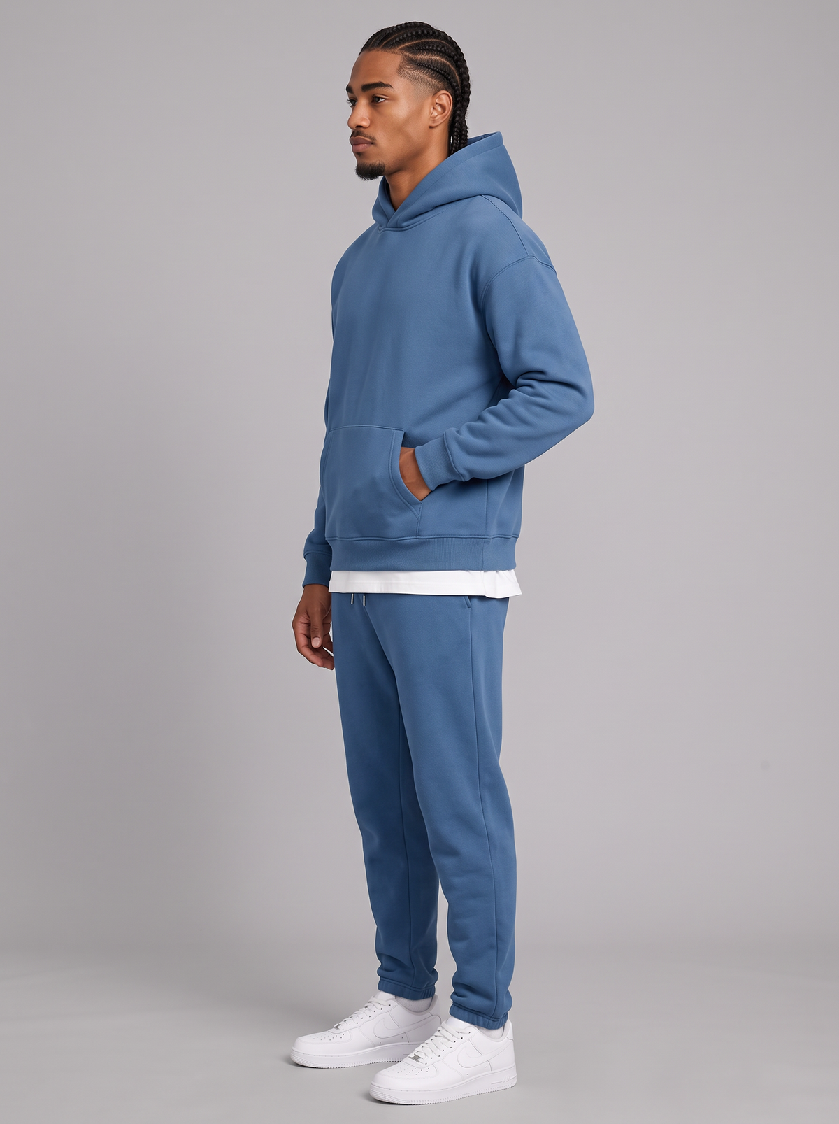 Men's Tracksuit Set – Hoodie and Joggers Fleece Lounge Set