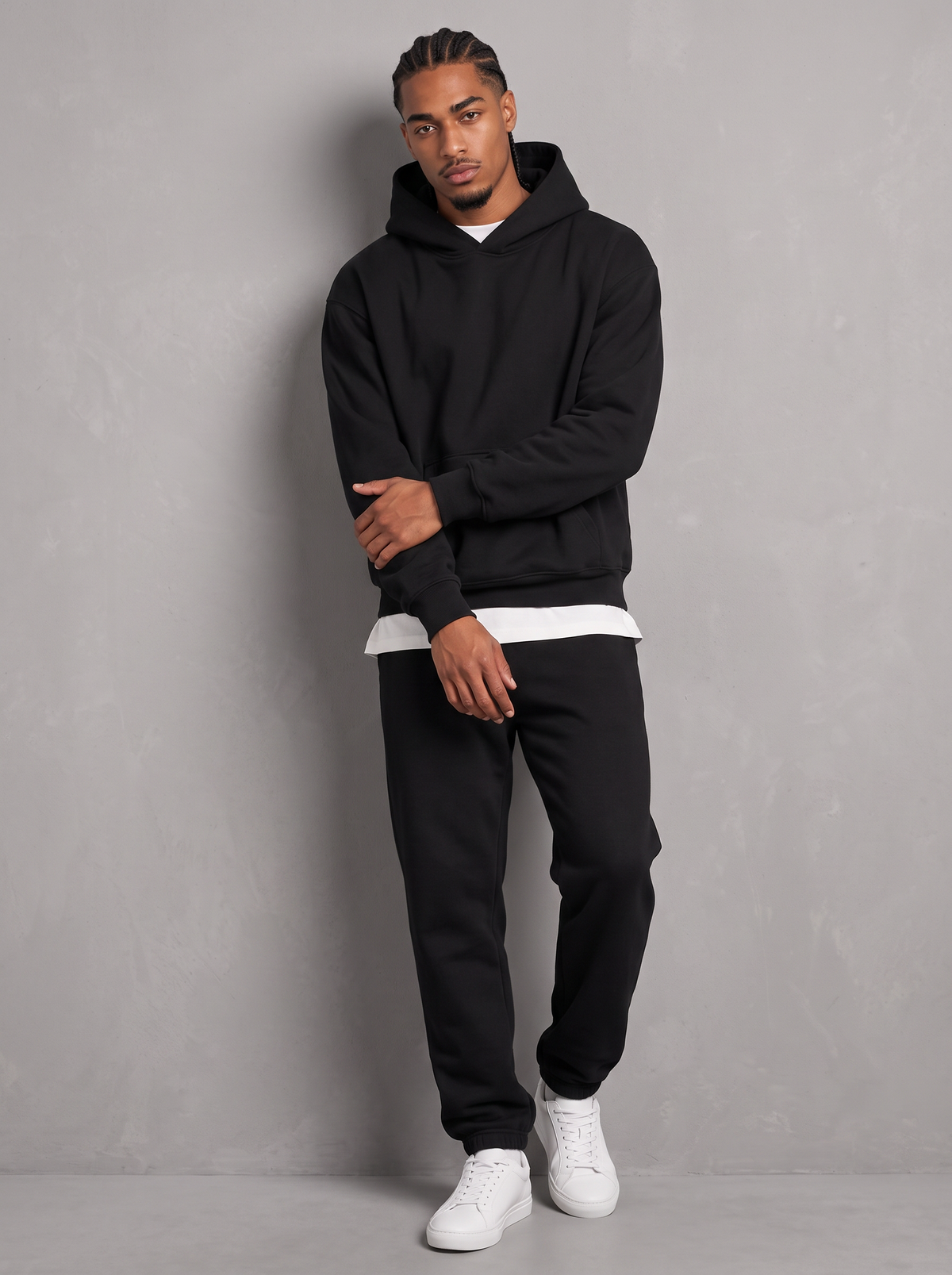 Men's Tracksuit Set – Hoodie and Joggers Fleece Lounge Set