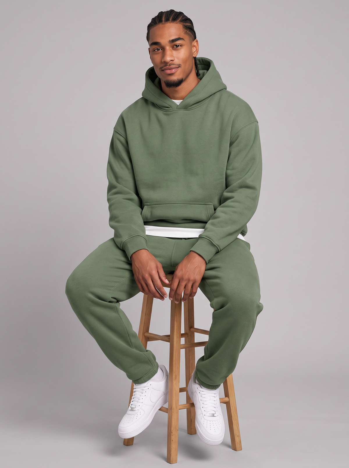 Men's Tracksuit Set – Hoodie and Joggers Fleece Lounge Set