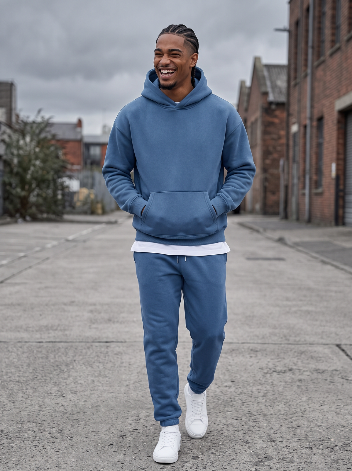 Men's Tracksuit Set – Hoodie and Joggers Fleece Lounge Set