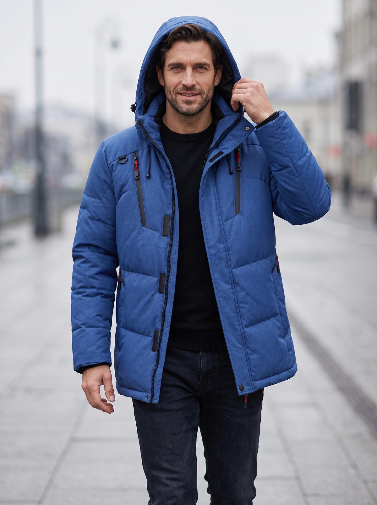 Men's Parka Coat – Hooded Padded Quilted Winter Coat