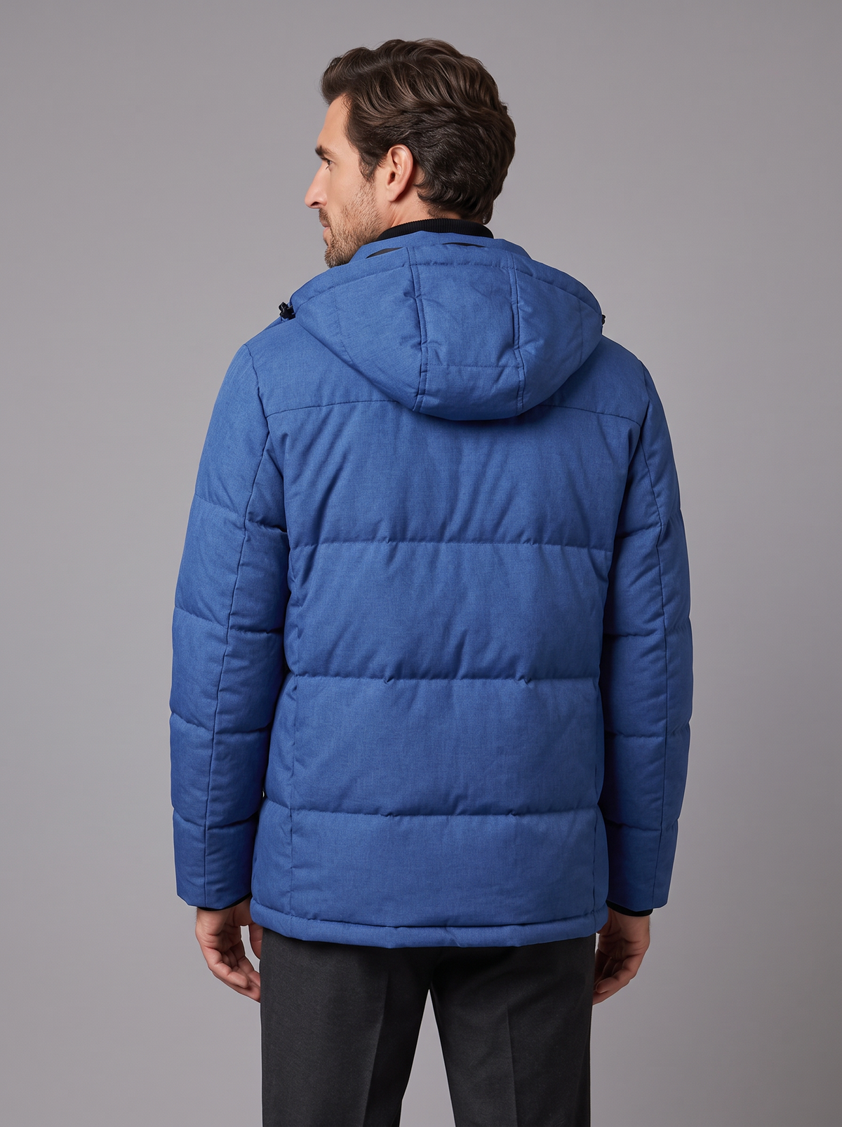 Men's Parka Coat – Hooded Padded Quilted Winter Coat