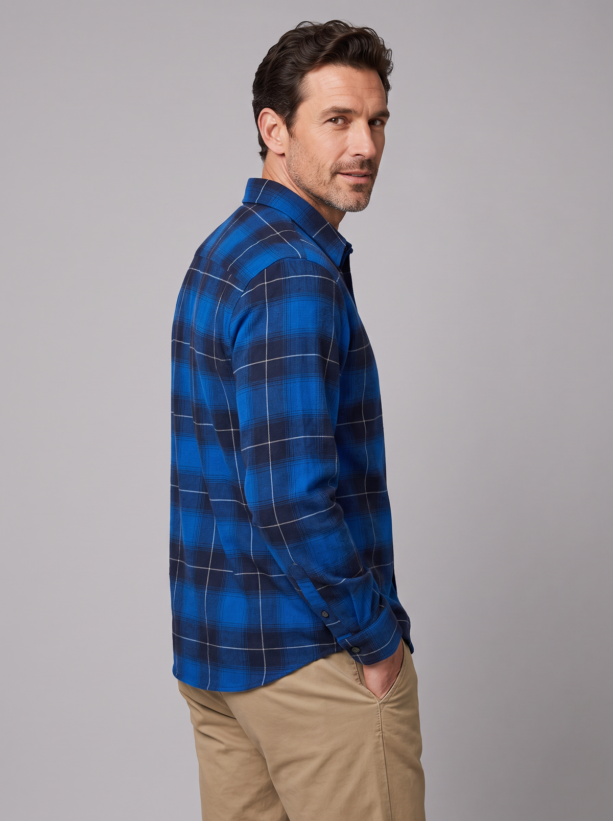 Men's Flannel Shirt – Classic Fit Check Shirt in Soft Cotton