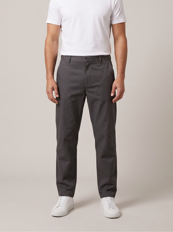 Men's Smart Trousers in Grey – front view