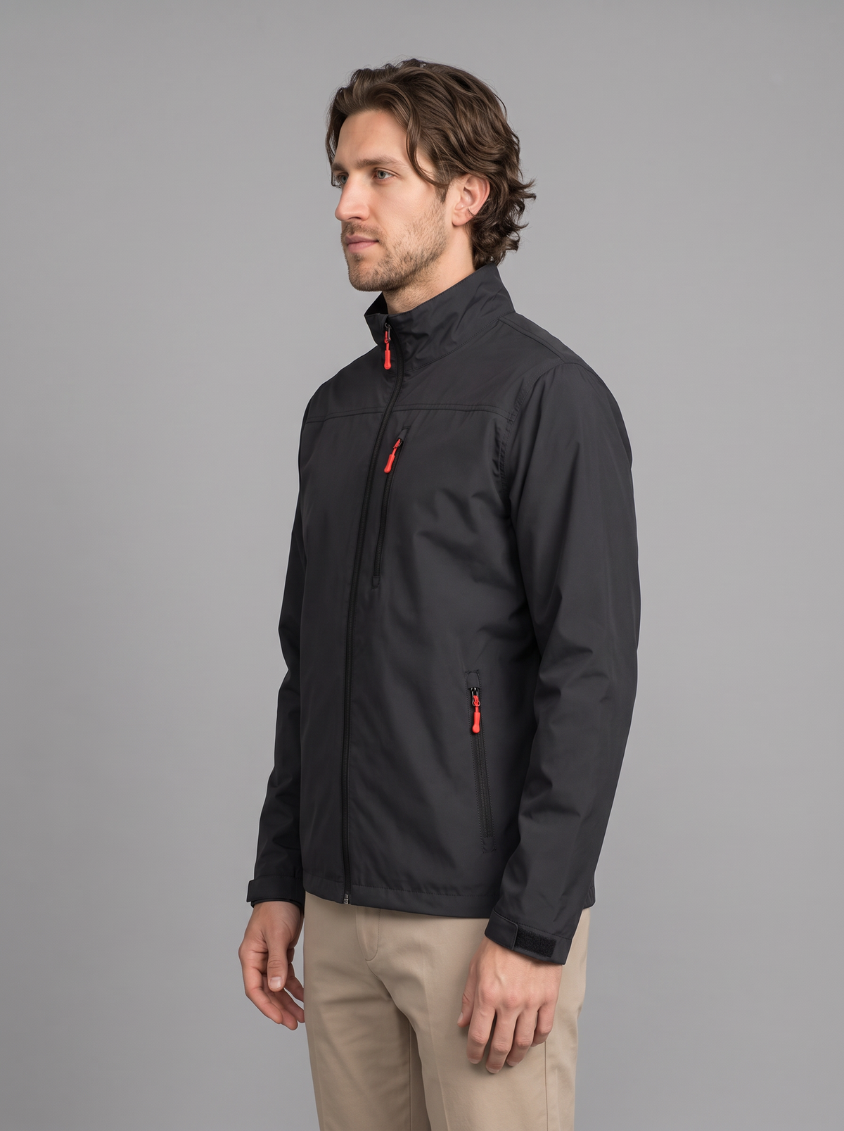 Men's Waterproof Jacket – Lightweight Rain Jacket with Stand Collar