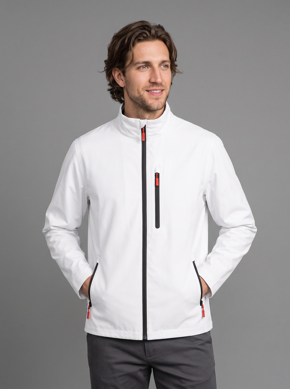 Men's Waterproof Jacket – Lightweight Rain Jacket with Stand Collar