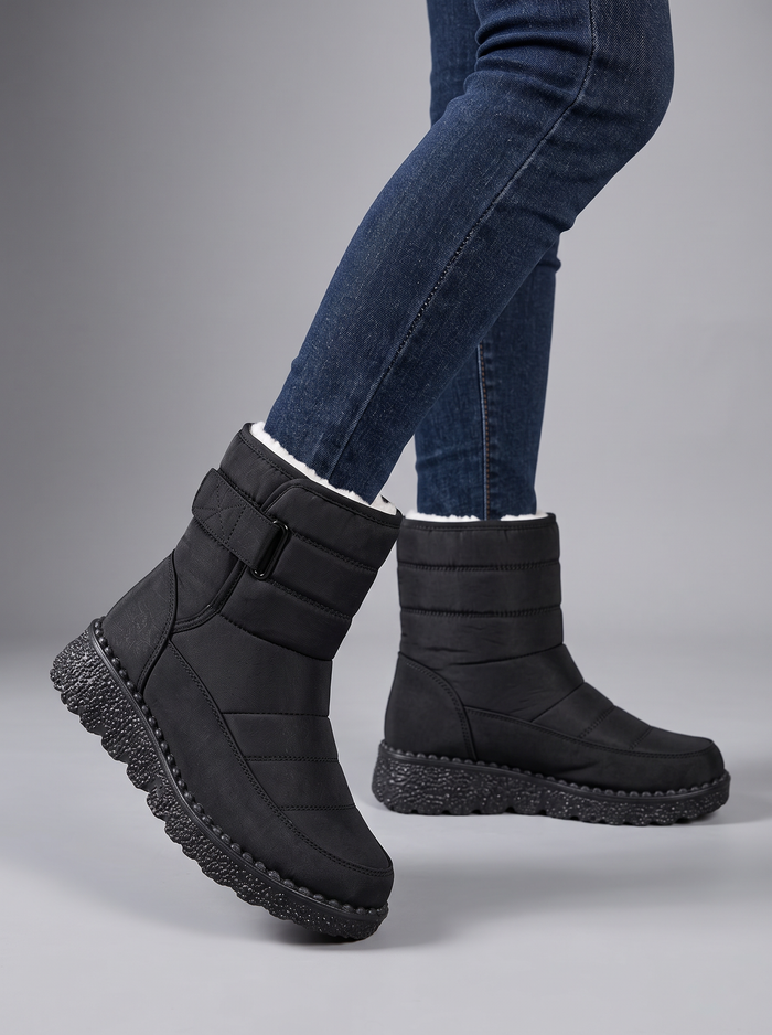 Women's Padded Snow Boots – Quilted Ankle Winter Boots