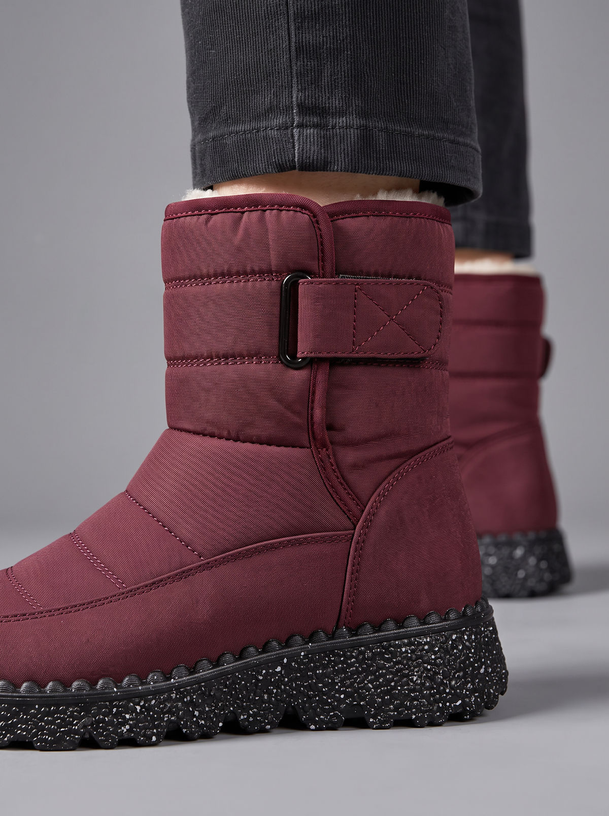 Women's Padded Snow Boots – Quilted Ankle Winter Boots