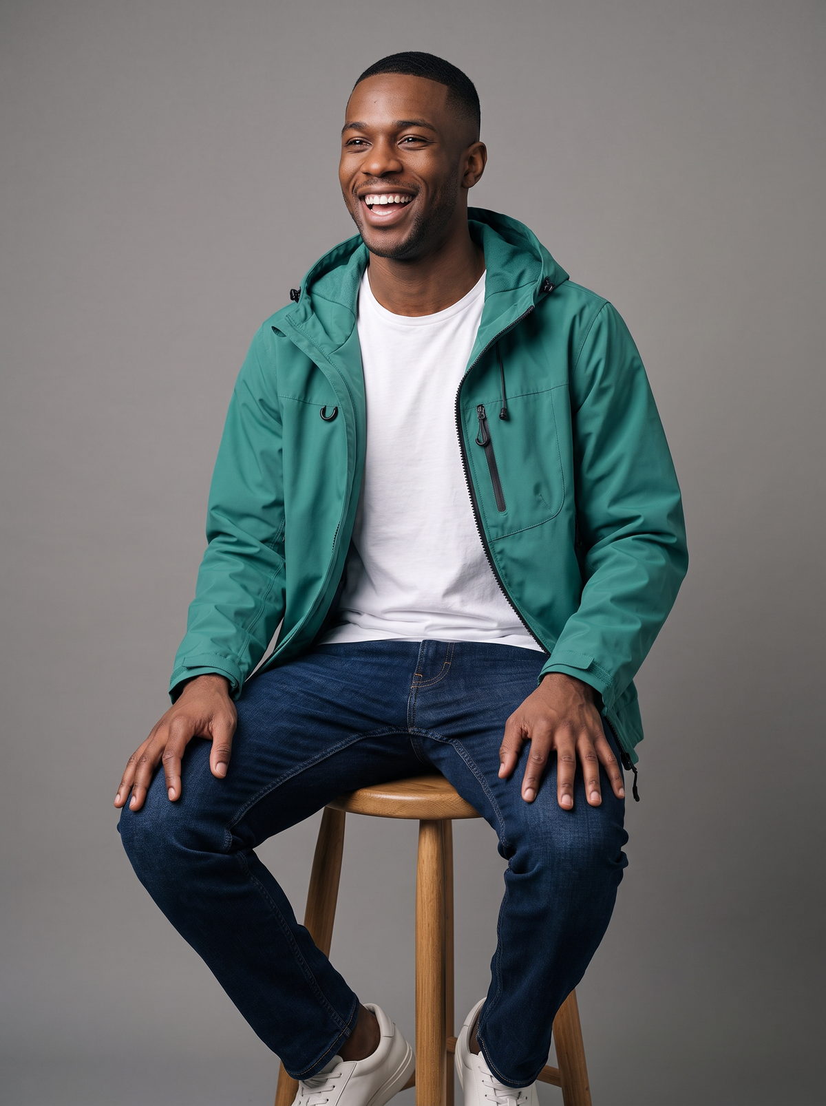 Men's Lightweight Hooded Rain Jacket – Windproof Shell