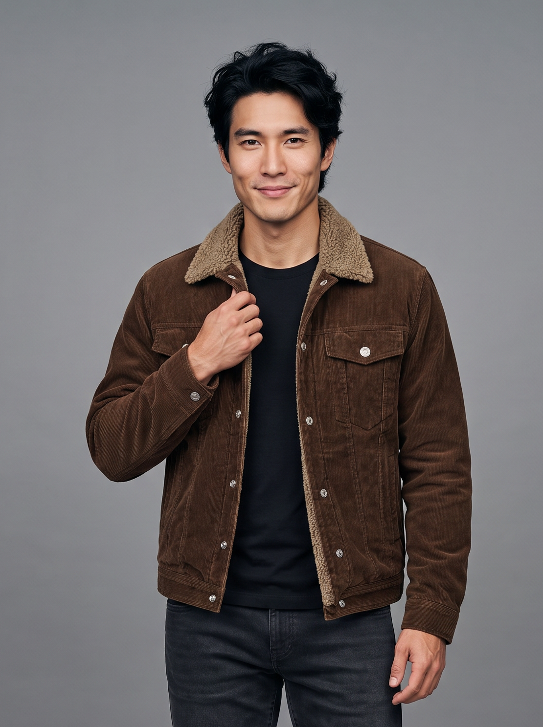 Men's Cord Trucker Jacket – Borg Collar