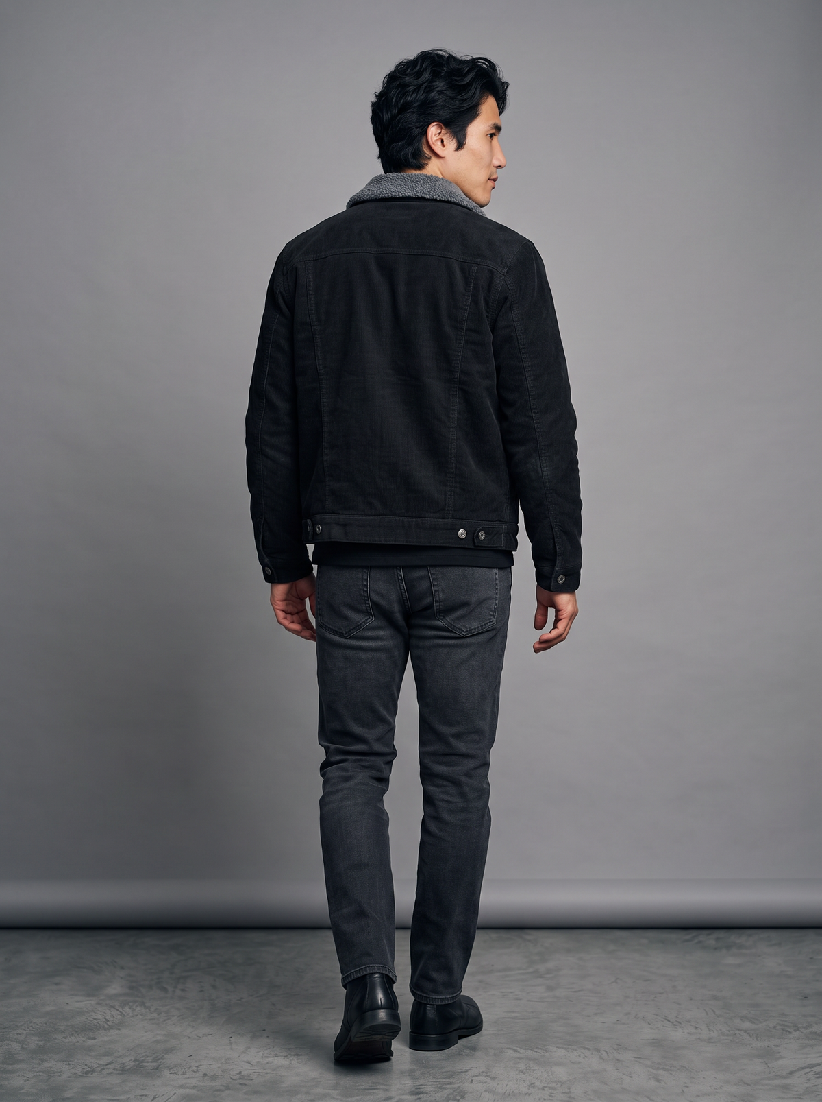 Men's Cord Trucker Jacket – Borg Collar