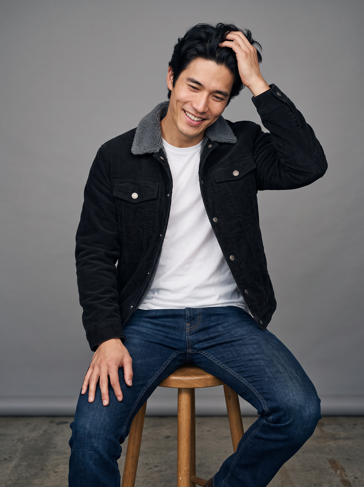 Men's Cord Trucker Jacket – Borg Collar