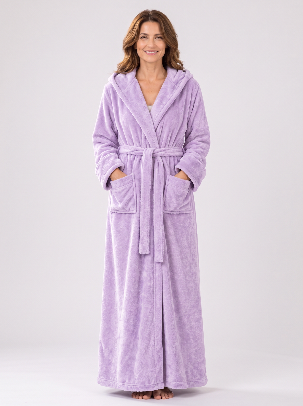 Women's & Men's Hooded Fleece Robes – Matching His & Hers Couples Robes