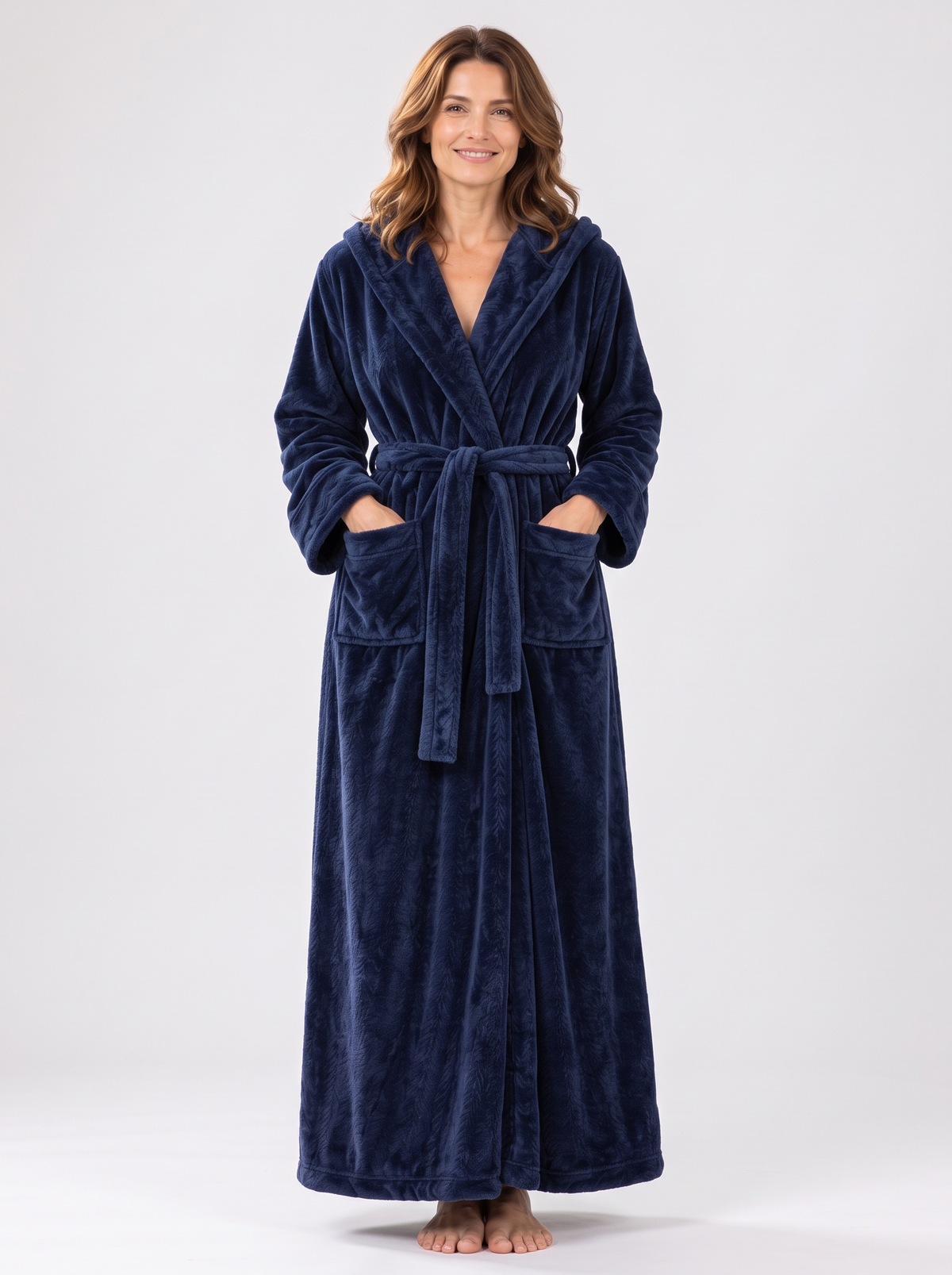 Women's & Men's Hooded Fleece Robes – Matching His & Hers Couples Robes