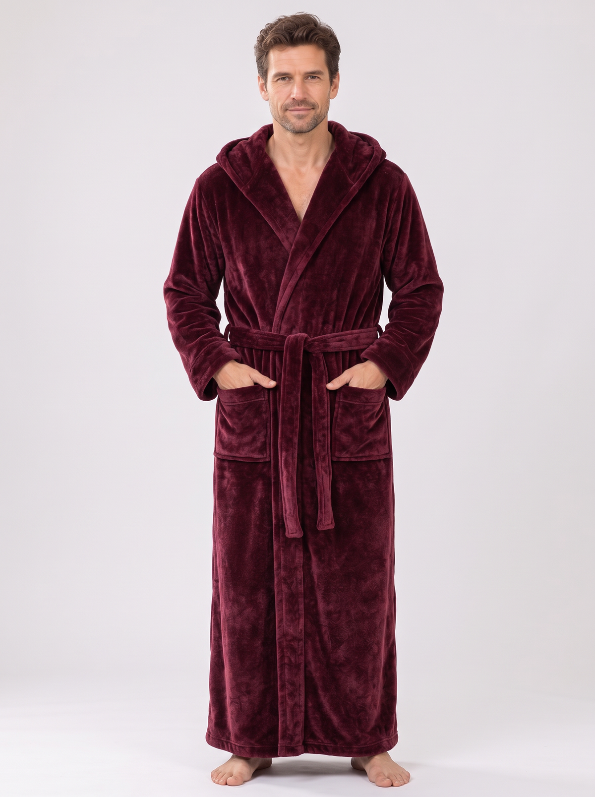 Women's & Men's Hooded Fleece Robes – Matching His & Hers Couples Robes