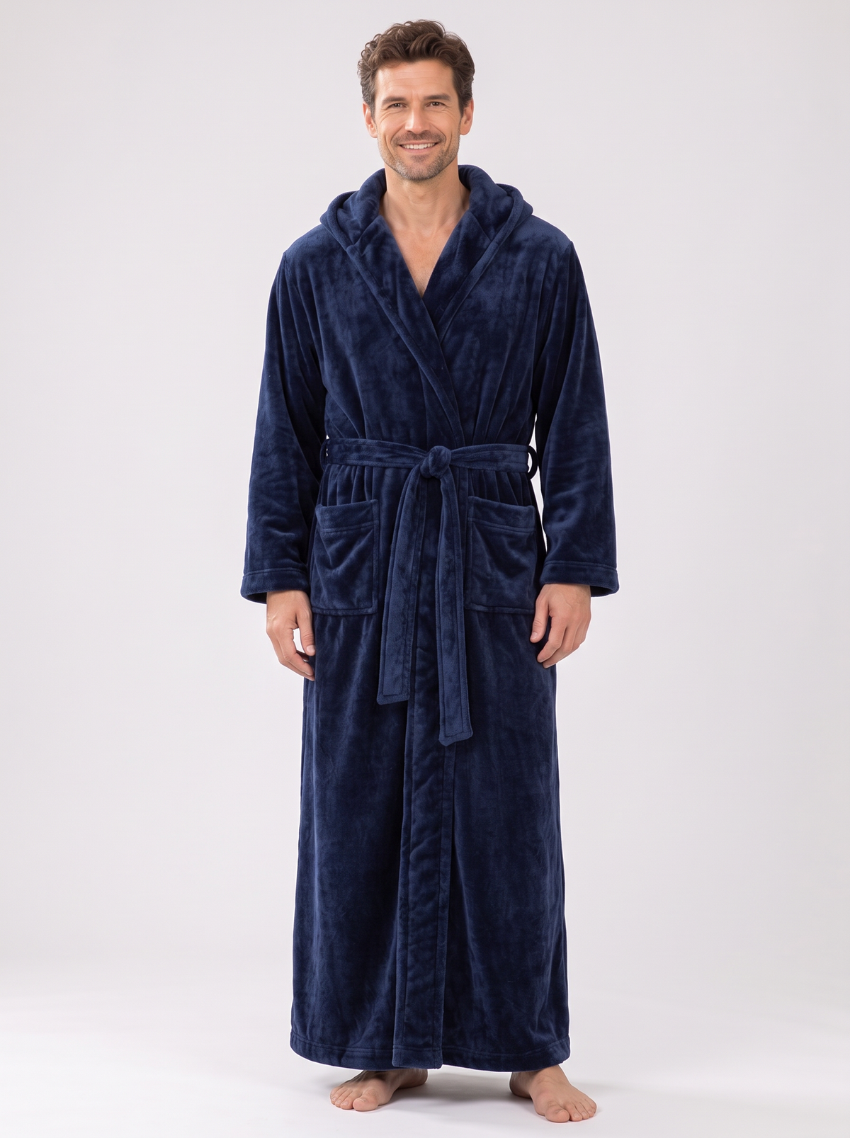 Women's & Men's Hooded Fleece Robes – Matching His & Hers Couples Robes