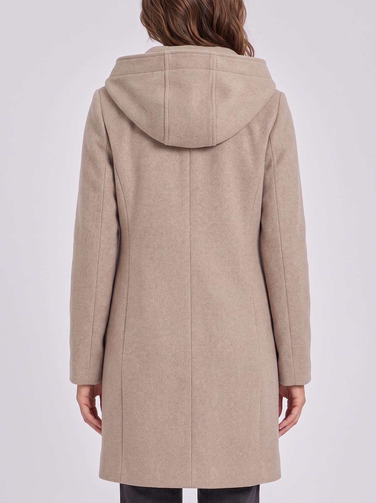 Women's Hooded Wool Coat – Zip-Front Winter Coat