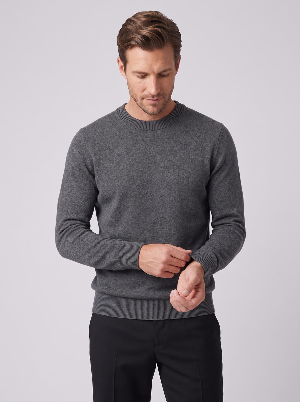 Men's Merino Wool Sweater – Lightweight Fine Knit Pullover