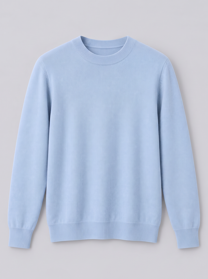 Men's Merino Wool Sweater – Lightweight Fine Knit Pullover