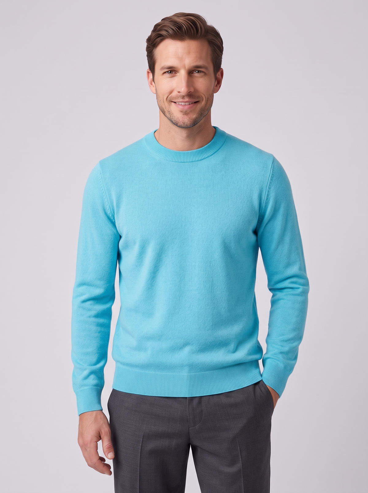 Men's Merino Wool Sweater – Lightweight Fine Knit Pullover
