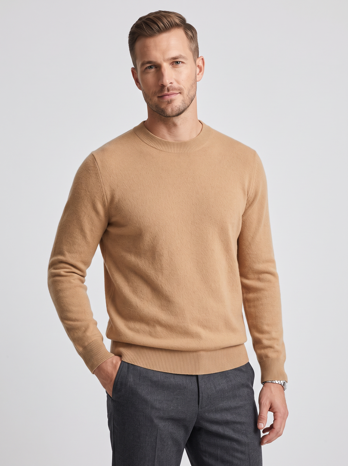 Men's Merino Wool Sweater – Lightweight Fine Knit Pullover
