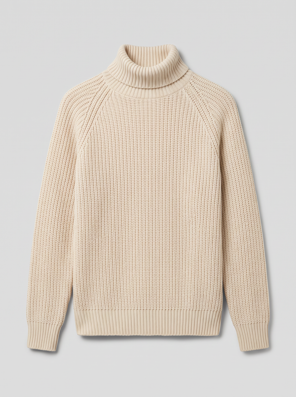 Men's Chunky Roll Neck Jumper – Ribbed Knit Turtleneck