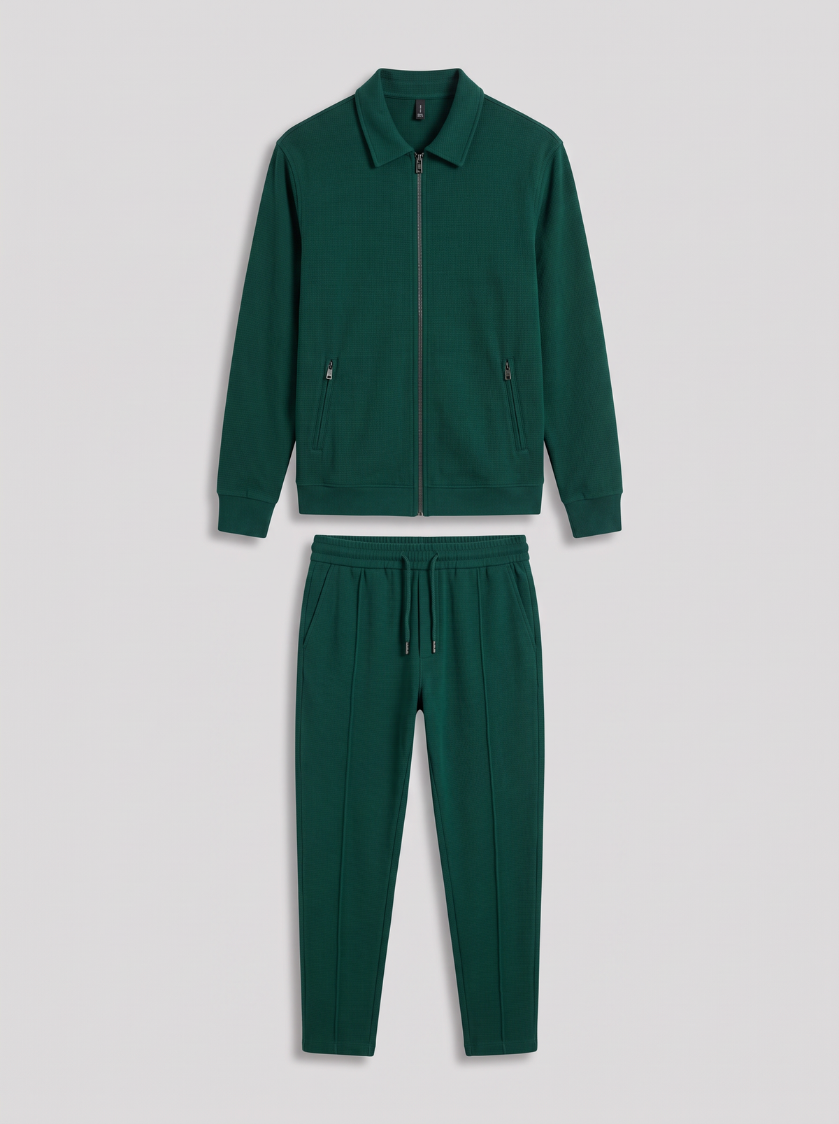 Men's Waffle Co-ord Set – Zip Jacket and Tapered Joggers