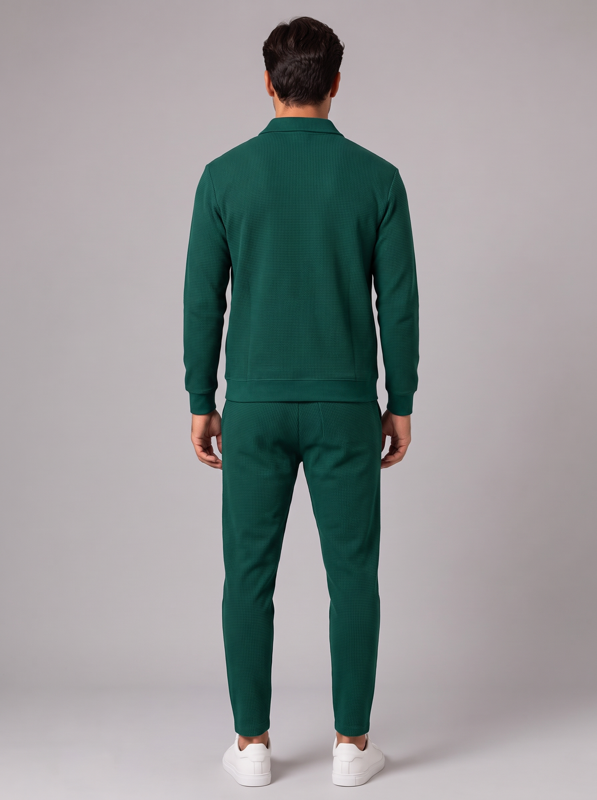 Men's Waffle Co-ord Set – Zip Jacket and Tapered Joggers